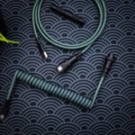 custom coiled green cable