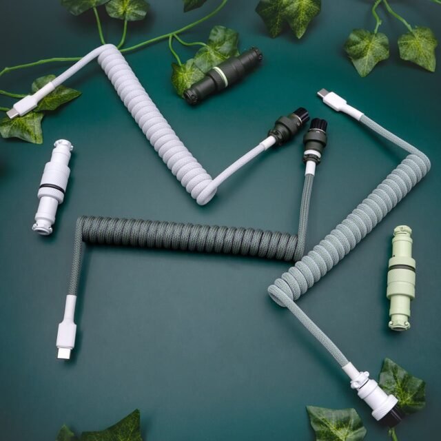 gmk botanical custom cable for keyboard