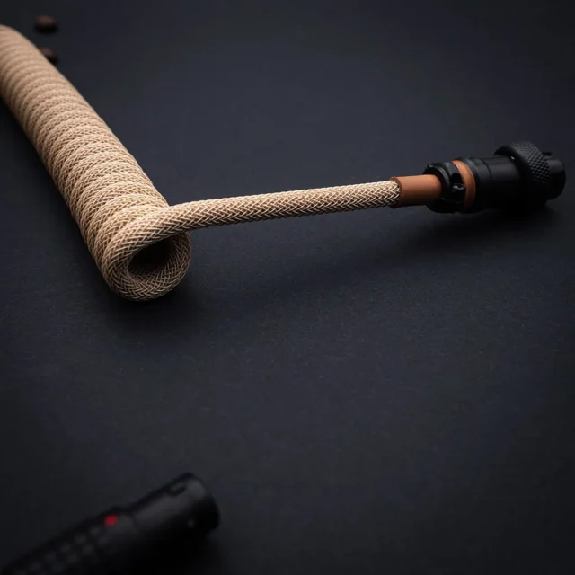 gmk cafe custom coiled cable for keyboard