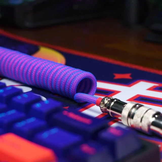 gmk laser coiled cable with gx16 silver aviator