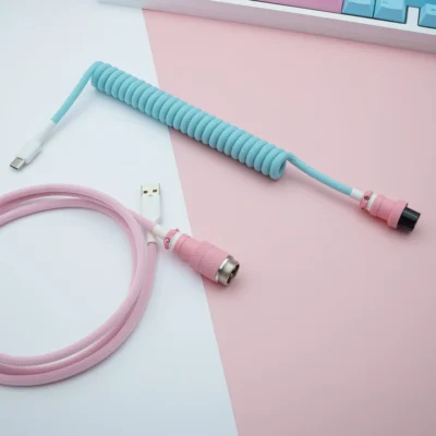 gmk noel cable blue and pink