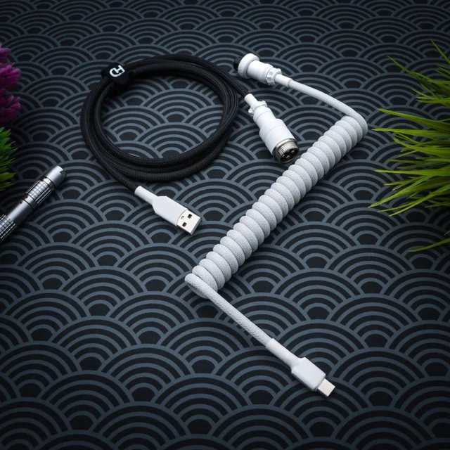 gmk wob Black and white custom cable