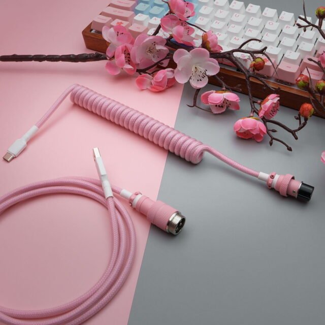 jtk nightsakura pink custom cable for keyboard
