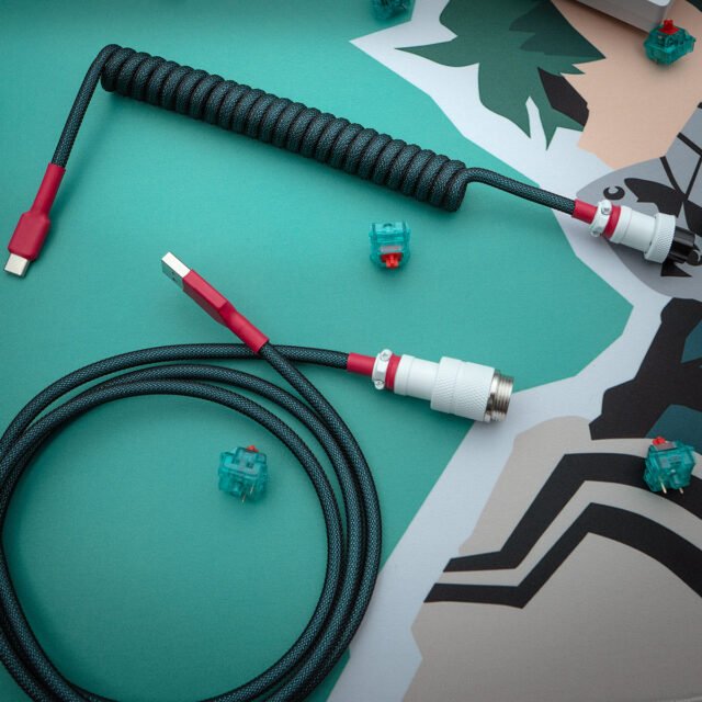 gmk deku custom black cable for keyboard