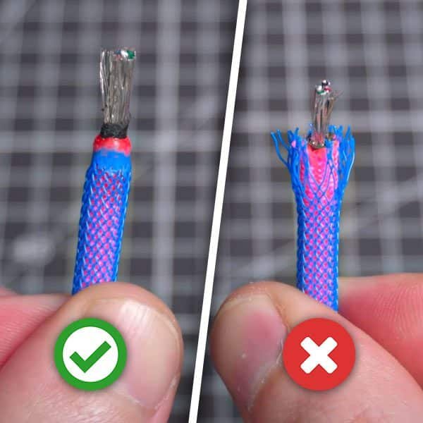 custom cable before heatshrink vs after heatshrink