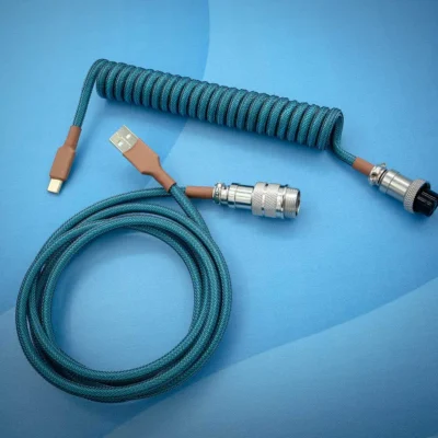 blue coiled cable pbt islander