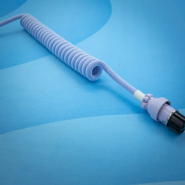 purple coiled cable