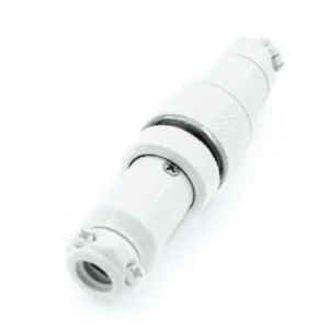 connector gx16 4 pins blanc powder