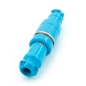 connector gx16 4 pins blue powder