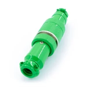 connector gx16 4 pins green powder