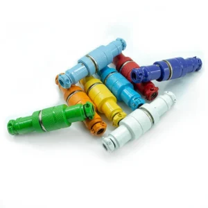 4-poliger Steckverbinder für die Luftfahrt GX16 Pulverbeschichtet