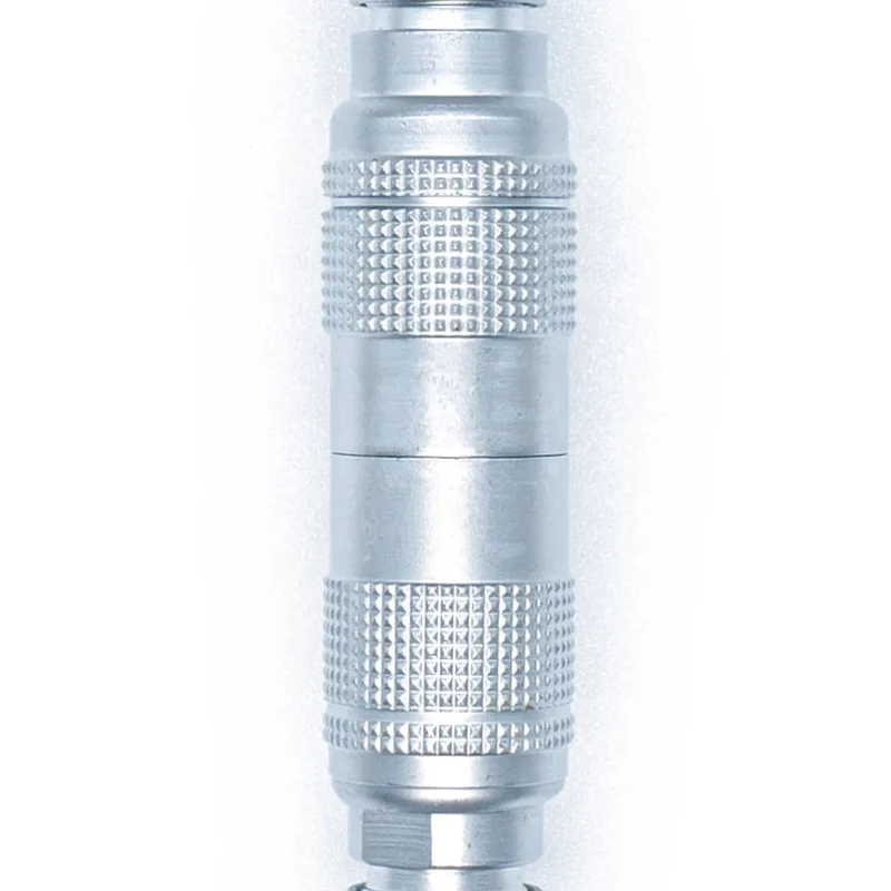Yc8 A Yc8 silver metal tool with knurled grips and cylindrical ends is shown vertically on a white background. It's a precision hand tool, likely used as a connector or coupler.